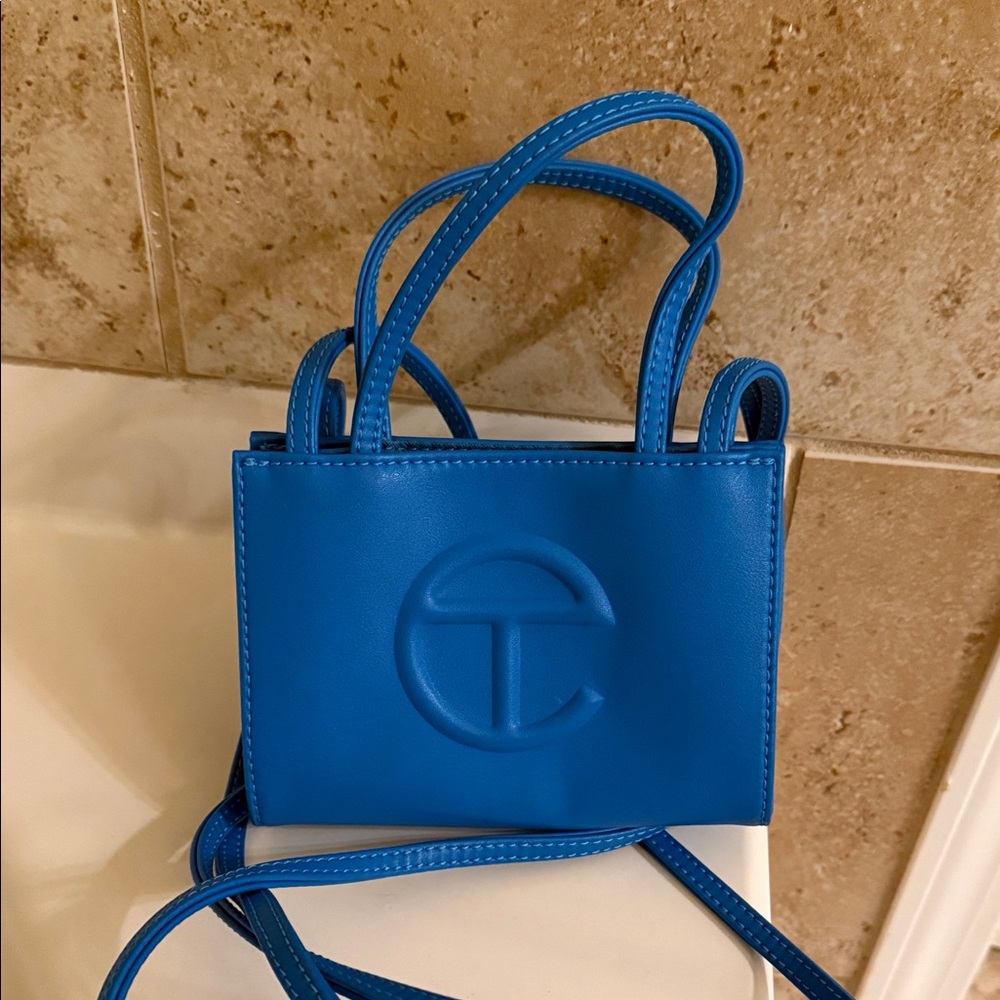 Blue Embossed Logo Mini Tote - Women Bags
